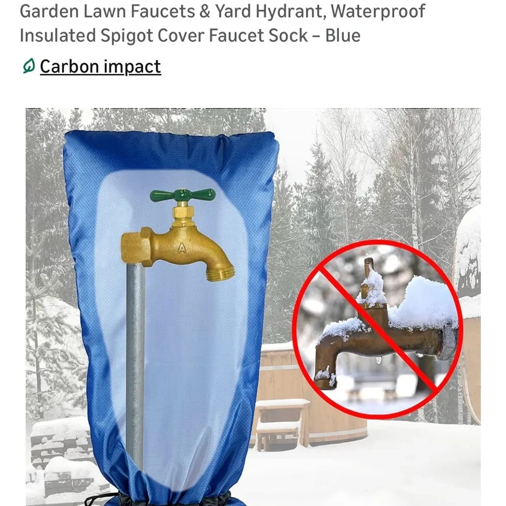 Waterproof Blue Faucet Cover Sock - Picture 4 of 6